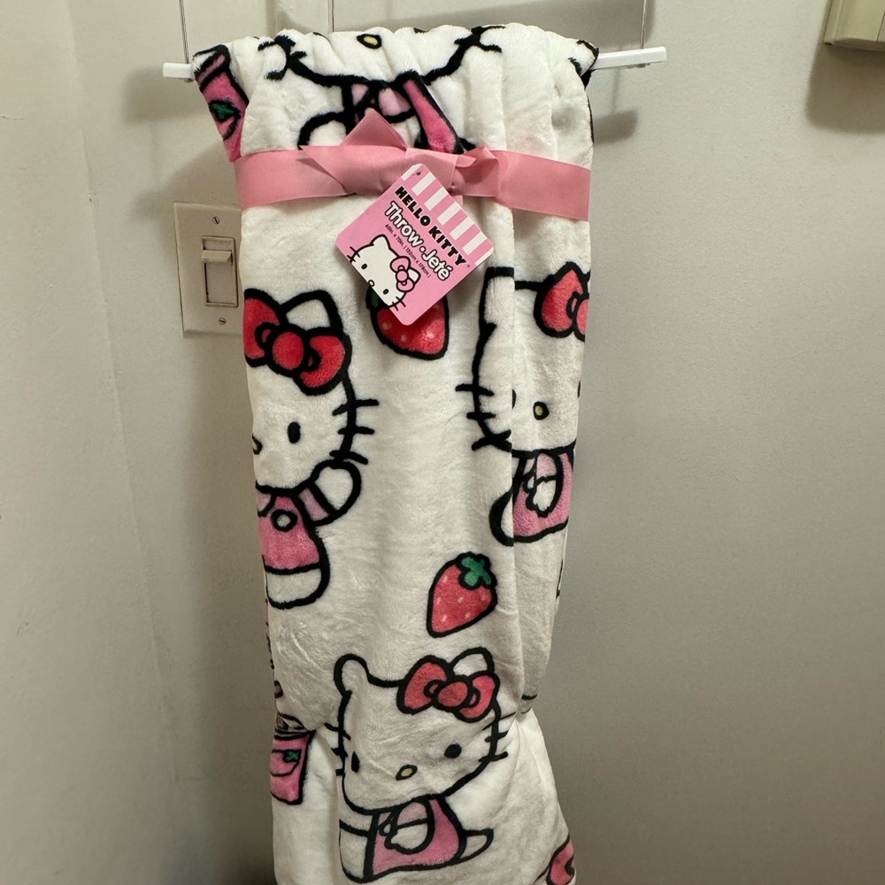Hello Kitty Strawberry Throw Blanket